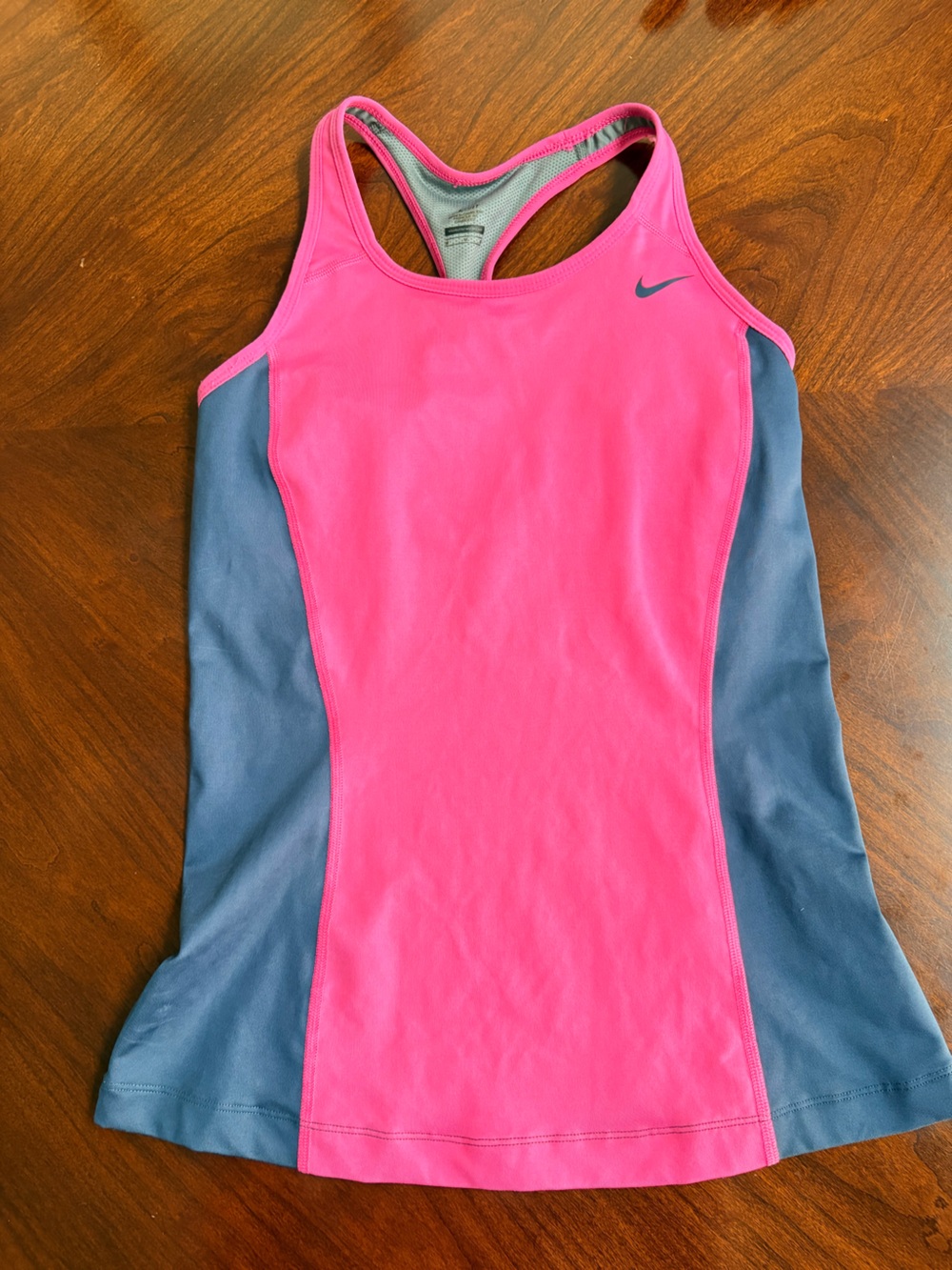Nike Pink and Gray Racerback Athletic Tank medium